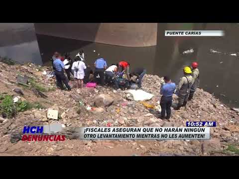 ¡Al fin! Tras más de 24 horas flotando, forenses levantan cadáver del río Choluteca