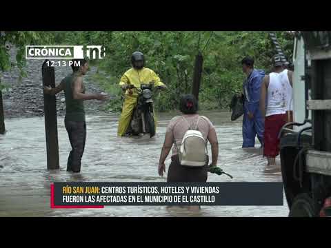 Intensas lluvias causan grandes inundaciones en El Castillo, Río San Juan - Nicaragua