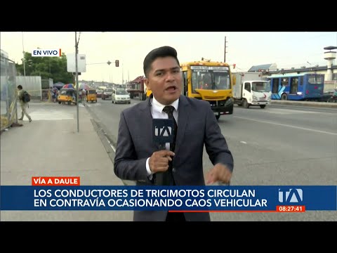 La circulación de tricimotos caotiza en tránsito en Guayaquil