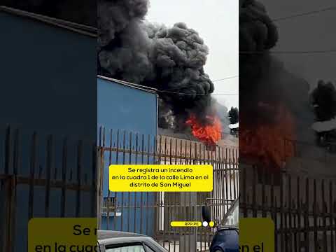 Se registra un incendio en el distrito de San Miguel #RPP #Incendio #SanMiguel #Bomberos