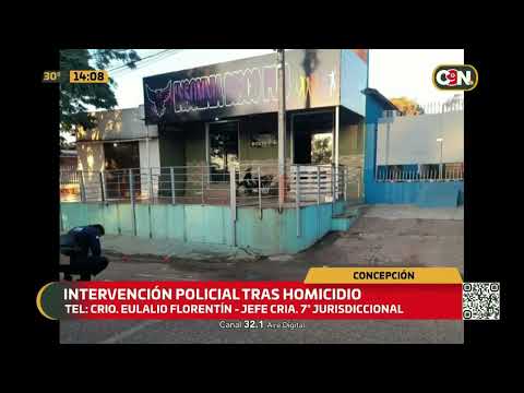 Intervención policial tras un homicidio en Concepción