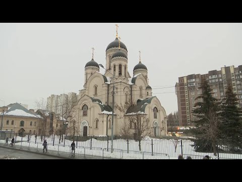 RUSHES Russia Navalny Funeral church - morning 1 of 3
