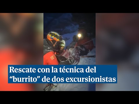 Los bomberos salvan a dos excursionistas perdidos con la técnica del burrito
