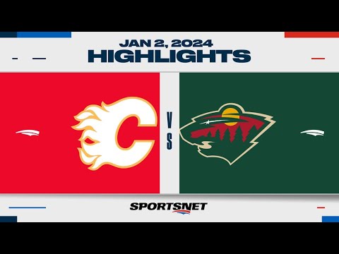 NHL Highlights | Flames vs. Wild - January 2, 2024