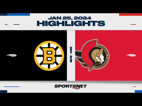 NHL Highlights | Bruins vs. Senators - January 25, 2024