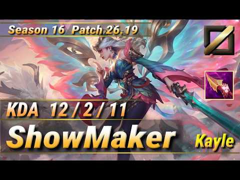 【KRサーバー/C1】DK ShowMaker ケイル(Kayle) VS ツイステッドフェイト(Twisted Fate) MID - Patch26.19 KR Ranked【LoL】