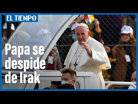 El papa concluye su visita histórica a Irak con misa ante miles de fieles