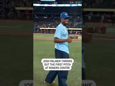 Buffalo Bills Josh Palmer Throws Out The First Pitch For The Jays ⚾️