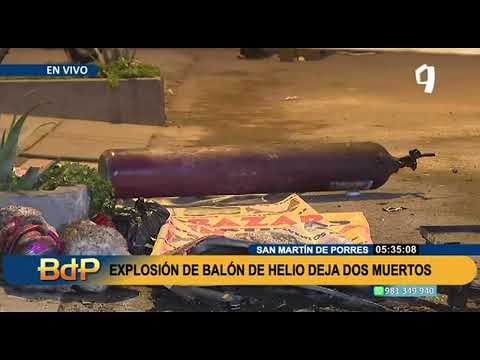Explosión de balón de helio deja dos muertos en SMP