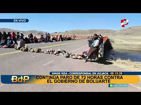 Paro en Puno por Fiestas Patrias: bloquean 14 puntos en las principales vías de la región