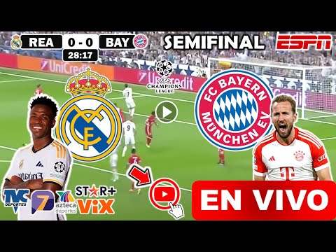 Bayern Munich vs. Real Madrid en vivo, donde ver, a que hora juega Bayern vs. Real Madrid 2024 HOY
