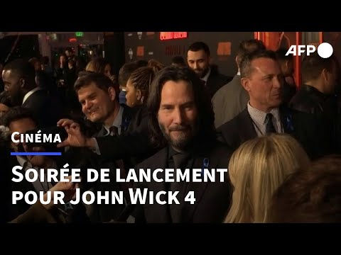 Keanu Reeves et l'équipe de John Wick - Chapitre 4 présentent le film à Hollywood | AFP
