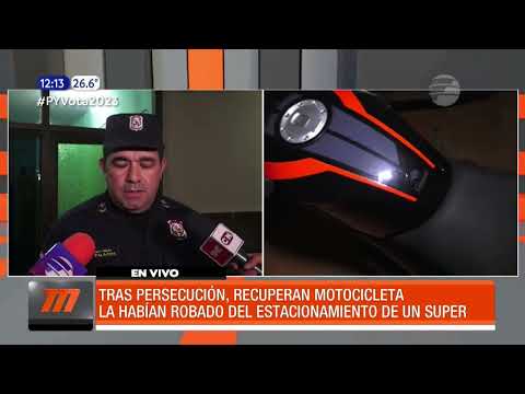 Tras persecución, recuperan moto en Asunción