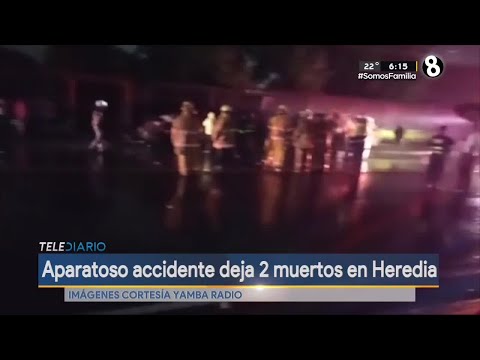 Aparatoso accidente dejo 2 muertos en Heredia
