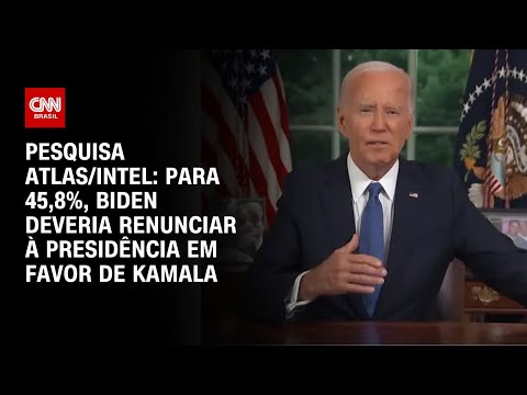 Pesquisa Atlas/Intel: Para 45,8%, Biden deveria renunciar à Presidência em favor de Kamala | GPS CNN