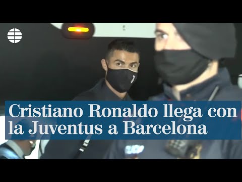 Cristiano Ronaldo llega con la Juventus a Barcelona