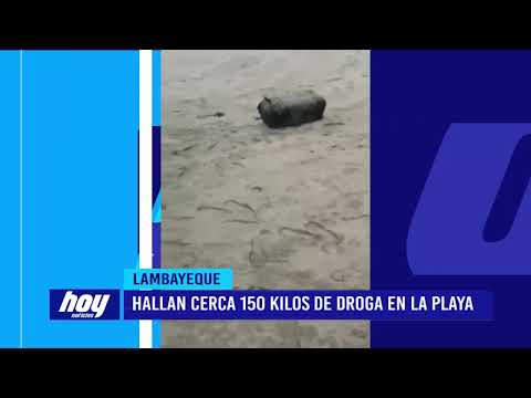 Lambayeque: Hallan cerca 150 kilos de droga en la playa