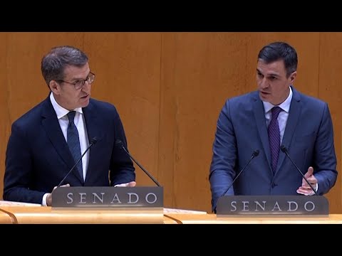 Pleno en el Senado: Cara a cara entre Sánchez y Feijóo