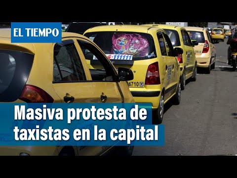 Masiva protesta de taxistas por asesinatos y atracos a conductores