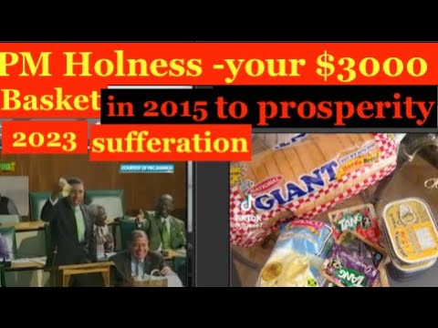 PM Holness $3000 basket in 2015 compare to prosperity 2023 full sufferation , Ja poverty  tun up