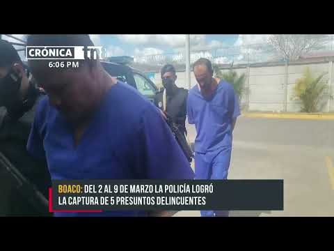 Policía Nacional captura a presuntos delincuentes por abigeato en Boaco - Nicaragua