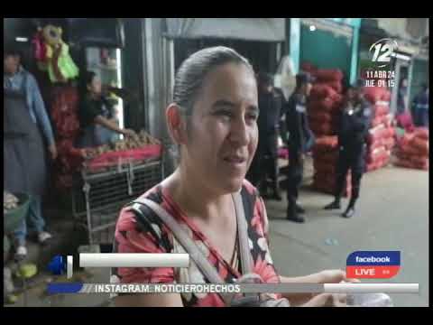 PNC y Fuerza Armada intervinieron mercado La Tiendona