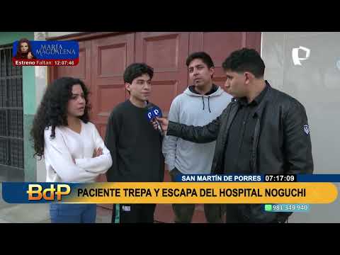 Paciente trepa poste y escapa de hospital de Salud Mental Honorio Delgado