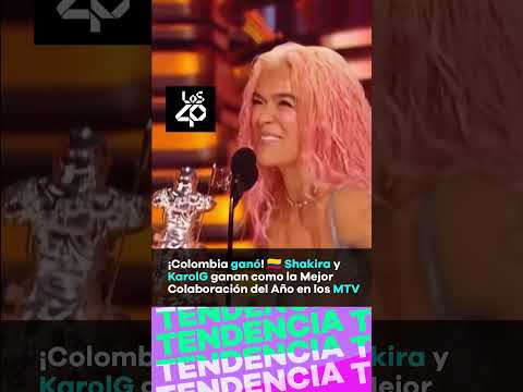 Las emotivas palabras de KAROL G a SHAKIRA tras ganar el VMA a MEJOR COLABORACIÓN