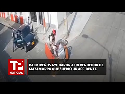 Palmireños ayudaron a un vendedor de mazamorra quien sufrió un accidente |17.04.2024| TPNoticias