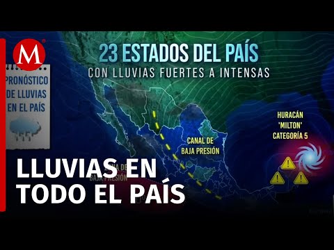 Lluvias en México por el paso de 'Milton' y baja presión en el Pacífico