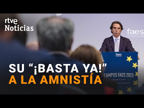 AZNAR: El GOBIERNO le acusa de GOLPISTA por llamar a MOVILIZARSE contra una posible AMNISTÍA |