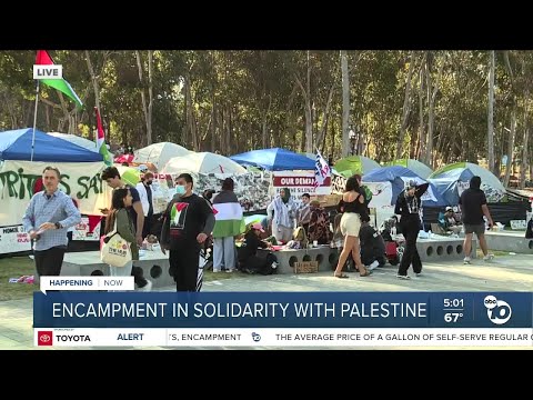 UCSD student protesters camp for third day
