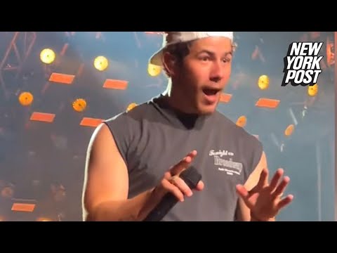 Nick Jonas scolds fans for throwing things onstage mid-concert