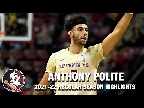 Acc Football Basketball 🏀 Anthony Polite Regular Season Highlights | Florida State Guard