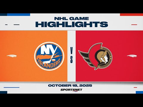 NHL Highlights | Islanders vs. Senators - October 18, 2025