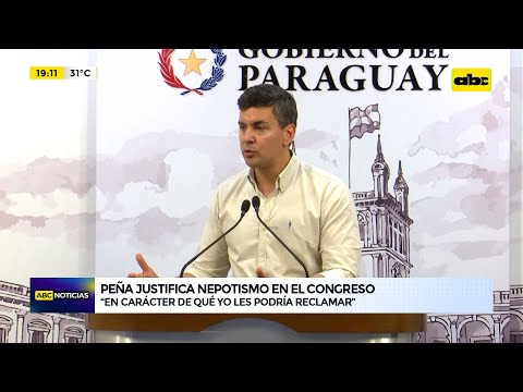 Santiago Peña justifica nepotismo en el Congreso