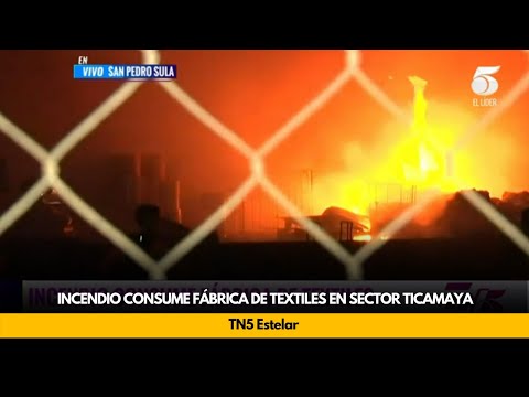 Incendio consume fábrica de textiles en sector Ticamaya
