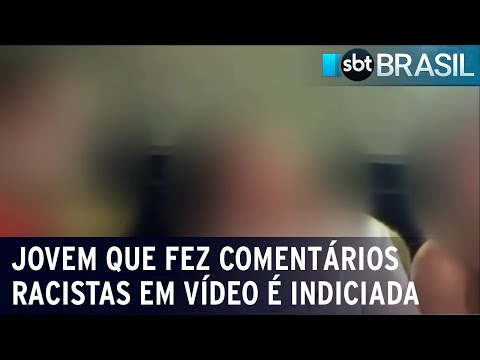 Jovem que fez comentários racistas em vídeo na internet é indiciada | SBT Brasil (09/01/24)