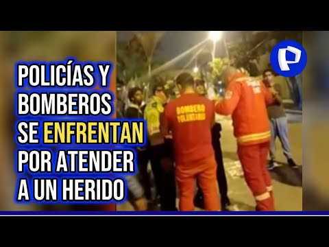 POLICÍAS Y BOMBEROS SE ENFRENTAN POR ATENDER A HERIDO