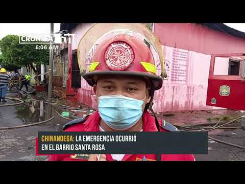 Voraz incendio afecta varias viviendas en Chinandega - Nicaragua
