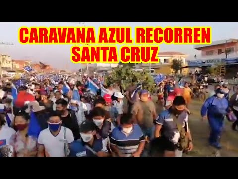 CARAVANA AZUL RECORRE LAS CALLES DE SANTA CRUZ...
