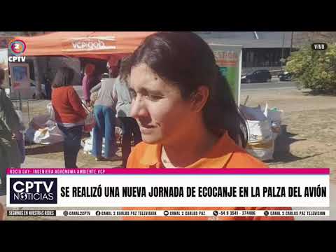 Se realizó una nueva jornada de ecocanje en la plaza del avión