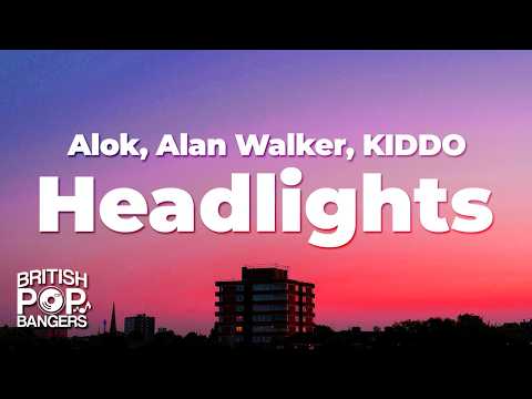 Alok, Alan Walker - Headlights (ft. KIDDO) (Lyrics) Slowed Down