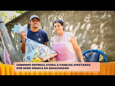 Gobierno entrega ayuda a familias afectadas por serie sísmica en Ahuachapán