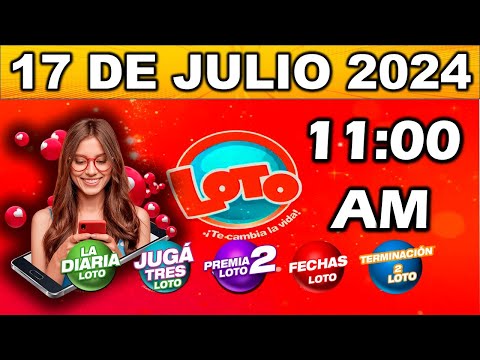 DIARIA 11 AM SORTEO LOTO NICARAGUA | hoy MIÉRCOLES 17 DE julio de 2024