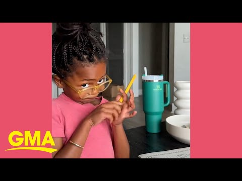 Little girl adorably hypes herself up for writing perfect B’s