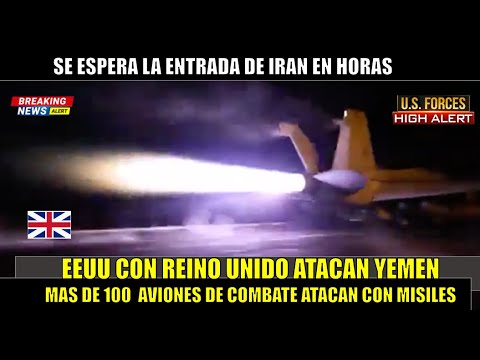 URGENTE! Yemen EXPLOTA! CIENTOS de Aviones F-35 BOMBARDEROS lanzan misiles a los Huties junto a UK