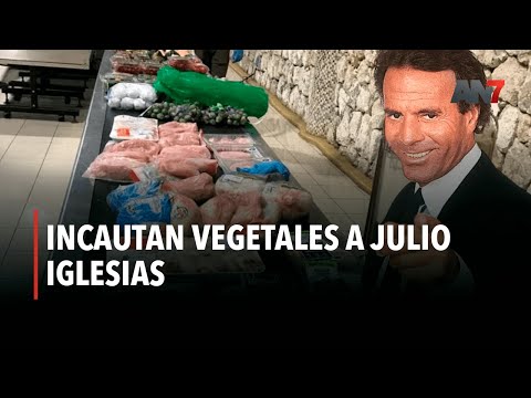 Incautan vegetales a Julio Iglesias en aeropuerto