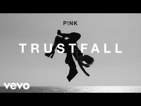 pink trustfall music video