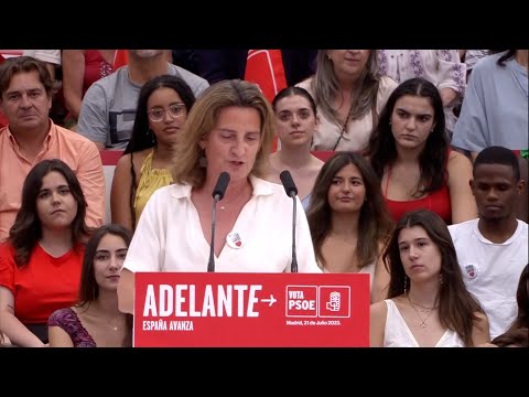 Teresa Ribera pide el voto para el PSOE para tener viviendas dignas y pleno empleo